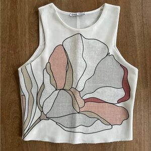 Zara Floral Sleeveless Top - Size S